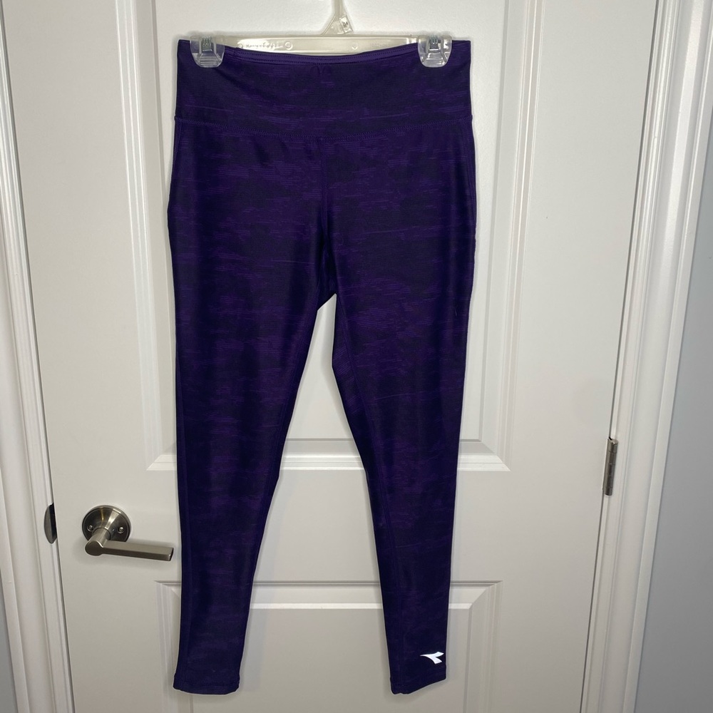 Diadora Purple Printed Leggings